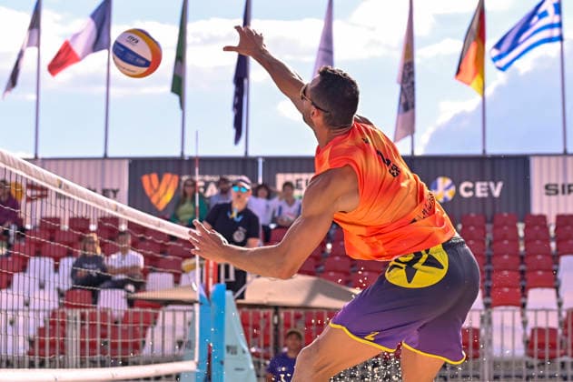 May 8, 2026, Madrid, Madrid, Spain: NATHAN MATOS of Spain during the men s preliminary round match (Pool C) between the German national team, Nationalteam and the Spanish national team, held at the Beach Pro Tour Futures Madrid 2026 at the Parque Deportivo Puerta de Hierro on May 8, 2026, in Madrid, Spain. Beach Pro Tour Futures Madrid 2026 (Men s) - 05.08.26 (Day Two)  - ZUMAc312 20260508_zsp_c312_061 Copyright: xOscarxManuelxSanchezx