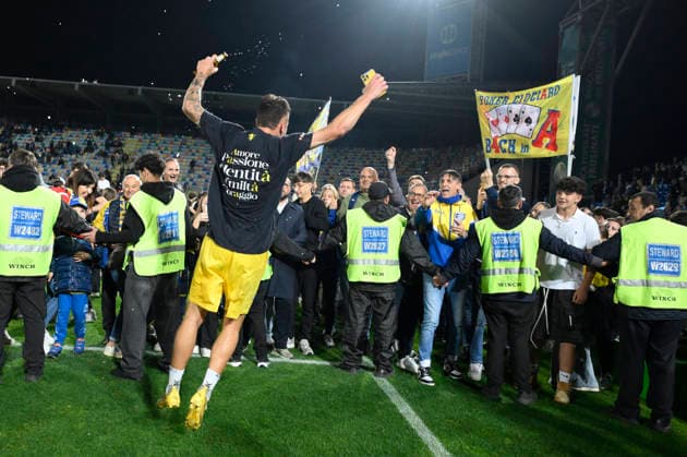 during the Serie BKT soccer match between Frosinone and Mantova at the Frosinone™s Benito Stirpe stadium, Italy - Friday, May 08, 2026 - Soccer ( Photo by Fabrizio Corradetti LaPresse )  Copyright: xFabrizioxCorradetti LaPressex
