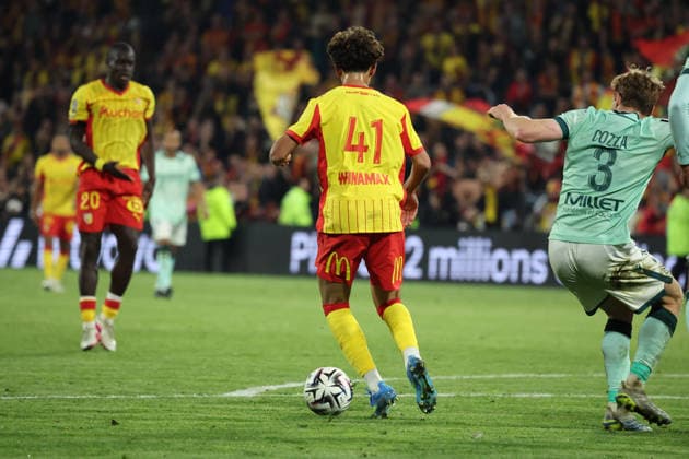 FOOTBALL : RC Lens vs FC Nantes - Ligue 1 J33 - 08 05 2026 Mezian MESLOUB (RC Lens) lors du match RC Lens vs FC Nantes, Ligue 1 J33, stade Bollaert-Delelis, le 8 mai 2026 - photo Laurent Sanson PsnewZ  Copyright: xLaurentxSANSONx xPsnewZx