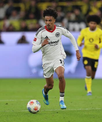 08.05.2026, Soccer Bundesliga, Borussia Dortmund - Eintracht Frankfurt, Jean-Matteo Bahoya (Eintracht Frankfurt) DFL DFB REGULATIONS PROHIBIT ANY USE OF PHOTOGRAPHS AS IMAGE SEQUENCES AND OR QUASI-VIDEO. xdcx Copyright: HMBxMedia Claus