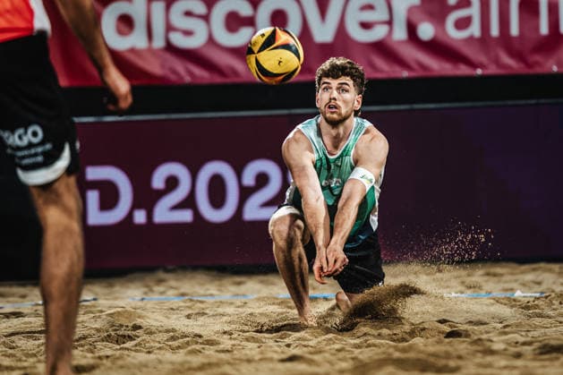 Beachvolleyball Männer Allianz German Beach Tour 2026 Tourstop Düsseldorf 08.05.2026 Luis Henrichs Düsseldorf Robert-Lehr-Ufer Nordrhein-Westfalen Deutschland