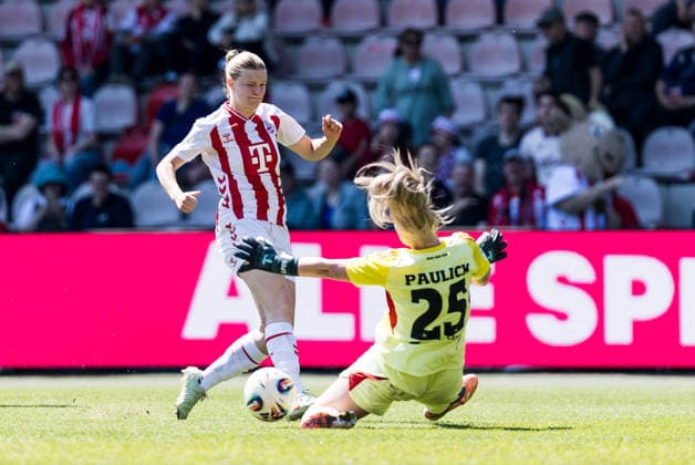 Google Pixel Frauen-Bundesliga, 1. FC Köln - Hamburger SV; 09.05.2026 Zweikampf Anna-Lena Stolze (1. FC Köln, 7), Lea Paulick (Hamburger SV, 25) Google Pixel Frauen-Bundesliga, 1. FC Köln - Hamburger SV, Köln, Franz-Kremer-Stadion am 09.05.2026 DFB REGULATIONS PROHIBIT ANY USE OF PHOTOGRAPHS AS IMAGE SEQUENCES AND OR QUASI-VIDEO. Copyright: xBEAUTIFULxSPORTS Wunderlx