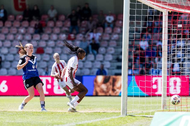 Google Pixel Frauen-Bundesliga, 1. FC Köln - Hamburger SV; 09.05.2026 Lydia Andrade (1. FC Köln, 17) schießt das 1:0, Tor Google Pixel Frauen-Bundesliga, 1. FC Köln - Hamburger SV, Köln, Franz-Kremer-Stadion am 09.05.2026 DFB REGULATIONS PROHIBIT ANY USE OF PHOTOGRAPHS AS IMAGE SEQUENCES AND OR QUASI-VIDEO. Copyright: xBEAUTIFULxSPORTS Wunderlx