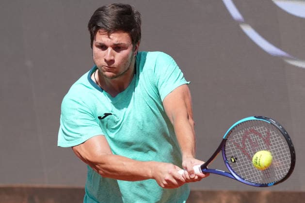 Tomas Machac of Czech Republic during the match against Andrey Rublev of Russia at the Internazionali BNL d Italia 2026 tennis tournament at Foro Italico in Rome (Italy) on May, 9, 2026. AntoniettaxBaldassarre