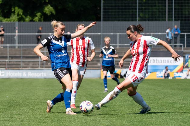 COLOGNE, GERMANY - MAY 09: during the Google Pixel Frauen-Bundesliga match between 1. FC Köln and Hamburger SV at Franz-Kremer-Stadion on May 9, 2026 in Cologne, Germany. (Photo by Qianru Zhang Press Photo) Copyright: xQianruxZhang SPPx Sportspressphoto_SPR142913