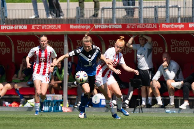 COLOGNE, GERMANY - MAY 09: during the Google Pixel Frauen-Bundesliga match between 1. FC Köln and Hamburger SV at Franz-Kremer-Stadion on May 9, 2026 in Cologne, Germany. (Photo by Qianru Zhang Press Photo) Copyright: xQianruxZhang SPPx Sportspressphoto_SPR142920