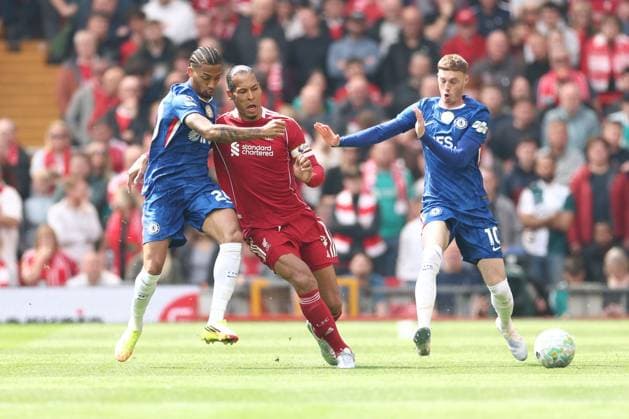 Joao Pedro of Chelsea, Virgil van Dijk of Liverpool and Cole Palmer of Chelsea Liverpool v Chelsea, Premier League, Football, Anfield, Liverpool , UK - 09 May 2026Liverpool Anfield United Kingdom EDITORIAL USE ONLY No use with unauthorised audio, video, data, fixture lists, club league logos or live services. Online in-match use limited to 120 images, no video emulation. No use in betting, games or single club league player publications. Copyright: xRyanxBrowne Shutterstockx 16861683ac