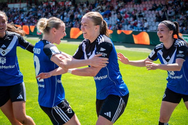 Deutschland: Fussball Google Pixel Frauen-Bundesliga 2025 2026 - 1.FC Köln vs Hamburger SV - 25. Spieltag - Franz-Kremer-Stadion (Köln): Tor und Torjubel zum 1:1 durch Annaleen Böhler (Hamburger SV, 6). Freude, Emotionen, Jubel, Begeisterung, glücklich, feiern Copyright: xOrhanxHabashx