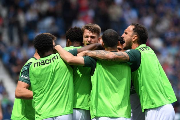 Maik Nawrocki (Hannover 96) Torjubel, jubelt mit seiner Mannschaft nach dem Treffer zum 0:1 waehrend des Spiels der 2. Bundesliga zwischen VfL Bochum und Hannover 96, Vonovia Ruhrstadion am 09. May 2026 in Bochum, Deutschland. (Foto von Ralf Treese DeFodi Images) +++ Maik Nawrocki (Hannover 96) celebrates after scoring his team™s first goal with teammates during the 2. Bundesliga match between VfL Bochum and Hannover 96 at Vonovia Ruhrstadion on May 9, 2026 in Bochum, Germany. (Photo by Ralf Treese DeFodi Images) (Photo by Ralf Treese DeFodi Images) -