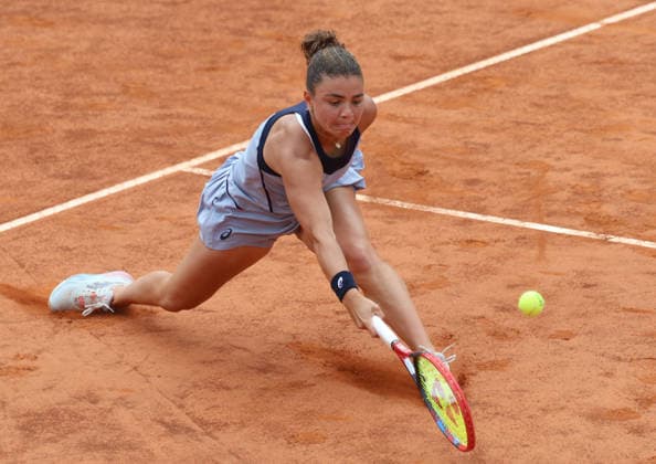 May 9, 2026, Rome, Lazio, Italy: JASMINE PAOLINI of Italy during the match against E. Mertens of Belgium in the third round of tennis tournament WTA, Tennis Damen 1000 Internazionali BNL DÃ¢â‚¬â ¢Italia, Rome, Italy. Tennis, Internazionali BNL DÃ¢â‚¬â ¢Italia 2026 - Jasmine Paolini  - ZUMAc278 20260509_zsp_c278_005 Copyright: xMarcinxCholewinskix