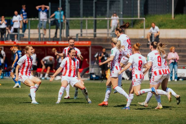 09.05.26, Women, Football, Google Pixel Frauen Bundesliga, Season 2025 2026, 1.FC Köln vs. Hamburger SV, Matchday 25 Player of 1.FC Köln celebration of Dora Zeller ( 19 - 1. FC Köln) goal for the 2:1 Cologne Franz-Kremer-Stadium NRW Deutschland