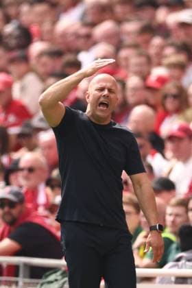 Arne Slot Manager of Liverpool reacts. Liverpool v Chelsea, Premier League, Football, Anfield, Liverpool , UK - 09 May 2026Liverpool Anfield United Kingdom EDITORIAL USE ONLY No use with unauthorised audio, video, data, fixture lists, club league logos or live services. Online in-match use limited to 120 images, no video emulation. No use in betting, games or single club league player publications.  Copyright: xRyanxBrowne Shutterstockx 16861683ck