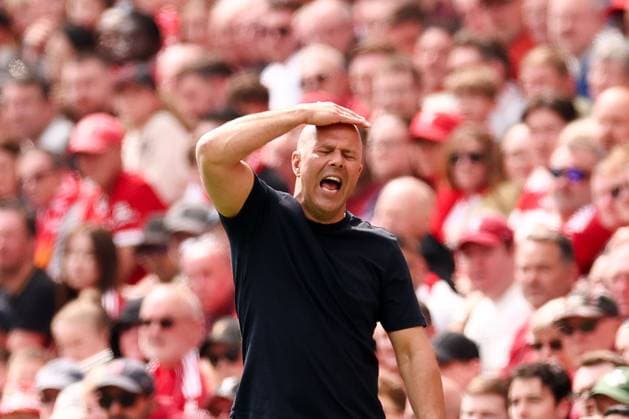 Arne Slot Manager of Liverpool reacts. Liverpool v Chelsea, Premier League, Football, Anfield, Liverpool , UK - 09 May 2026Liverpool Anfield United Kingdom EDITORIAL USE ONLY No use with unauthorised audio, video, data, fixture lists, club league logos or live services. Online in-match use limited to 120 images, no video emulation. No use in betting, games or single club league player publications.  Copyright: xRyanxBrowne Shutterstockx 16861683cm