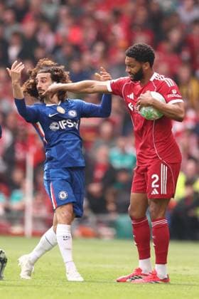 Joe Gomez of Liverpool shoves Marc Cucurella of Chelsea Liverpool v Chelsea, Premier League, Football, Anfield, Liverpool , UK - 09 May 2026Liverpool Anfield United Kingdom EDITORIAL USE ONLY No use with unauthorised audio, video, data, fixture lists, club league logos or live services. Online in-match use limited to 120 images, no video emulation. No use in betting, games or single club league player publications.  Copyright: xRyanxBrowne Shutterstockx 16861683co