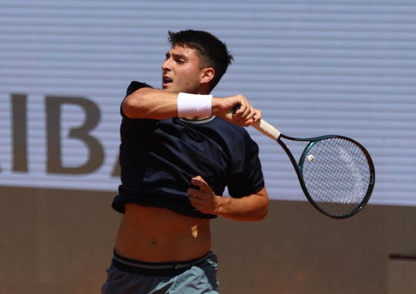 May 9, 2026, Rome, Lazio, Italy: PABLO LLAMAS of Spain during the match against C. Moutet of France in the second round of tennis tournament WTA, Tennis Damen 1000 Internazionali BNL DÃ¢â‚¬â ¢Italia, Rome, Italy. Llamas won 6:4, 3:6, 7:6 Rome Italy - ZUMAc278 20260509_zsp_c278_028 Copyright: xMarcinxCholewinskix