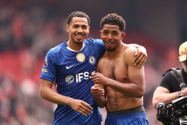 Levi Colwill of Chelsea and Wesley Fofana of Chelsea Liverpool v Chelsea, Premier League, Football, Anfield, Liverpool , UK - 09 May 2026Liverpool Anfield United Kingdom EDITORIAL USE ONLY No use with unauthorised audio, video, data, fixture lists, club league logos or live services. Online in-match use limited to 120 images, no video emulation. No use in betting, games or single club league player publications.  Copyright: xRyanxBrowne Shutterstockx 16861683da