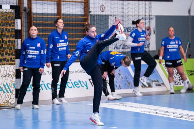 HSG Blomberg-Lippe (GER) vs. Thueringer HC (GER) Handball, 1. Handball Bundesliga Frauen, Halbfinale, Spiel 3, 9.5.2026, Saision 2025 2026, Blomberg Ona Vegue (HSG Blomberg-Lippe, 14) beim Aufwaermen Blomberg Sporthalle an der Ulmenallee Deutschland