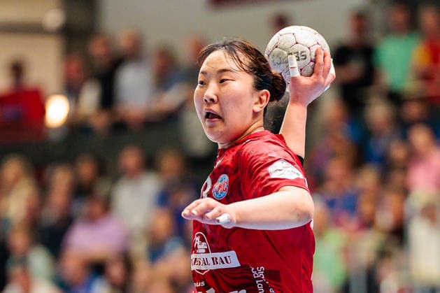 Natsuki Aizawa (Thueringer HC, 23) GER, HSG Blomberg-Lippe vs. Thueringer HC, Handball, 1. Bundesliga Frauen, Play-Offs, Halbfinale, Spiel 3, 09.05.2026 GER, HSG Blomberg-Lippe vs. Thueringer HC, Handball, 1. Bundesliga Frauen, Play-Offs, Halbfinale, Spiel 3, 09.05.2026 Blomberg Copyright: xEibner-Pressefoto JanxRollingerx EP_JSK