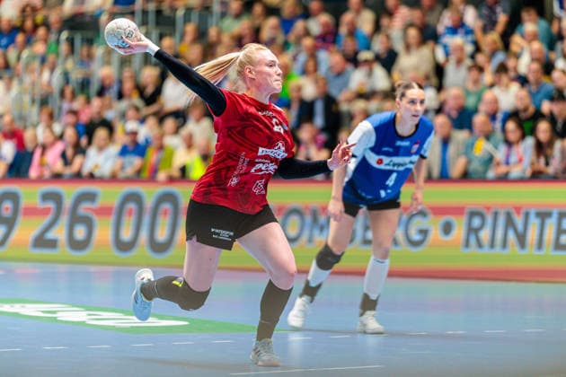 Johanna Reichert (Thueringer HC, 29) im Siebenmeter GER, HSG Blomberg-Lippe vs. Thueringer HC, Handball, 1. Bundesliga Frauen, Play-Offs, Halbfinale, Spiel 3, 09.05.2026 GER, HSG Blomberg-Lippe vs. Thueringer HC, Handball, 1. Bundesliga Frauen, Play-Offs, Halbfinale, Spiel 3, 09.05.2026 Blomberg Copyright: xEibner-Pressefoto JanxRollingerx EP_JSK