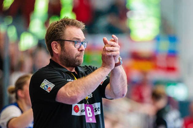 Steffen Birkner (HSG Blomberg-Lippe, Trainer) im Jubel GER, HSG Blomberg-Lippe vs. Thueringer HC, Handball, 1. Bundesliga Frauen, Play-Offs, Halbfinale, Spiel 3, 09.05.2026 GER, HSG Blomberg-Lippe vs. Thueringer HC, Handball, 1. Bundesliga Frauen, Play-Offs, Halbfinale, Spiel 3, 09.05.2026 Blomberg Copyright: xEibner-Pressefoto JanxRollingerx EP_JSK