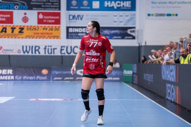 HSG Blomberg-Lippe (GER) vs. Thueringer HC (GER) Handball, 1. Handball Bundesliga Frauen, Halbfinale, Spiel 3, 9.5.2026, Saision 2025 2026, Blomberg Kelly de Abreu Rosa (Thueringer HC, 77) Blomberg Sporthalle an der Ulmenallee Deutschland