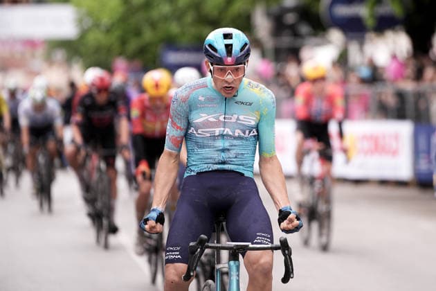 Uruguay™s Guillermo Thomas Silva Coussan of XDS Astana Team stage winner during Stage 2 of the Giro d™Italia, from Burgas to Veliko Tarnovo, Bulgaria, Saturday, May 9, 2026.  Copyright: xMarcoxAlpozzi LaPressex