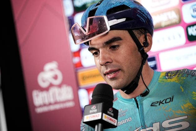Uruguay™s Guillermo Thomas Silva Coussan of XDS Astana Team stage winner during Stage 2 of the Giro d™Italia, from Burgas to Veliko Tarnovo, Bulgaria, Saturday, May 9, 2026.  Copyright: xMarcoxAlpozzi LaPressex