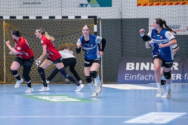 HSG Blomberg-Lippe (GER) vs. Thueringer HC (GER) Handball, 1. Handball Bundesliga Frauen, Halbfinale, Spiel 3, 9.5.2026, Saision 2025 2026, Blomberg Nieke Kuehne (HSG Blomberg-Lippe, 09) jubelt nach einem Tor Blomberg Sporthalle an der Ulmenallee Deutschland