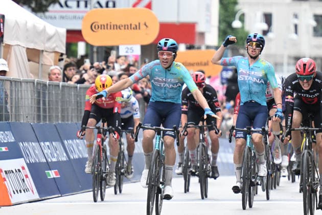 09-05-2026 Giro D italia; Tappa 02 Burgas - Veliko Tarnovo; 2026, Xds - Astana; Silva, Guilermo Thomas; Scaroni, Christian; Veliko Tarnovo; 