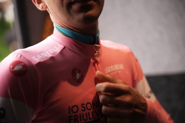 Guillermo Thomas Silva (XDS Astana Team) Pink Jersey during Stage 2 of the Giro d™Italia, from Burgas to Veliko Tarnovo, Bulgaria, Saturday, May 9, 2026.  Copyright: xMarcoxAlpozzi LaPressex