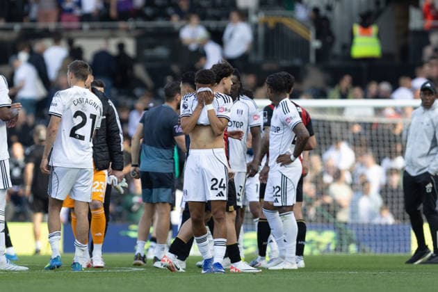 Joshua King of Fulham emotional after a missing opportunity and the end of second half during the Premier League match between Fulham and Bournemouth at Craven Cottage on May 9, 2026 in London, England. (Photo by Pedro Soares SPP) Copyright: xPedroxSoaresx xSPPx Sportspressphoto_SPR143103