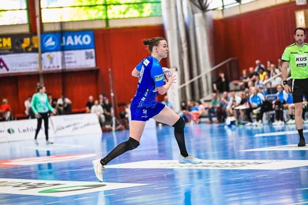 Szene mit Lilli Holste (58; Union Neckarsulm) Szene mit Lilli Holste (58; Sport-Union Neckarsulm) in Ballei