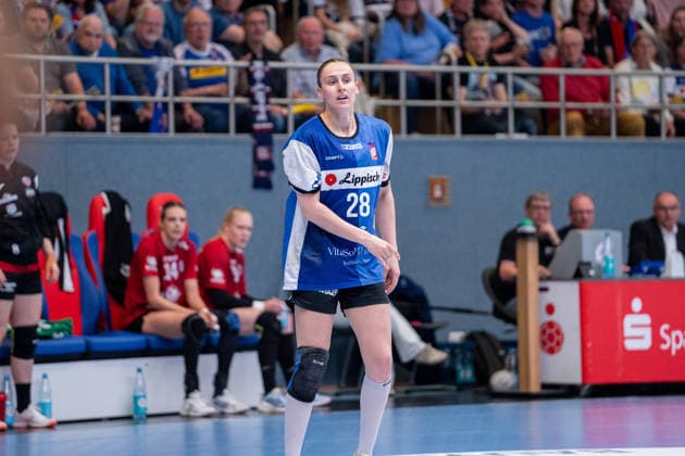 HSG Blomberg-Lippe (GER) vs. Thueringer HC (GER) Handball, 1. Handball Bundesliga Frauen, Halbfinale, Spiel 3, 9.5.2026, Saision 2025 2026, Blomberg Malin Sandberg (HSG Blomberg-Lippe, 28) Blomberg Sporthalle an der Ulmenallee Deutschland