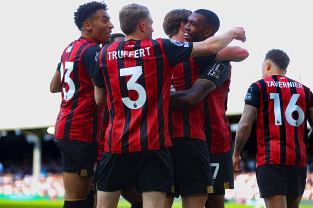 Fulham v Bournemouth, English Premier League, Craven Cottage, Craven Cottage, London, UK - 09 05 2026 Rayan of Bournemouth celebrates scoring their first goal during the Premier League away game at Fulham London Craven Cottage London GBR, UK NEWSPAPERS OUT Copyright: xMarkxGreenwoodx