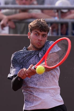 Flavio Cobolli (ITA) during the match between Flavio Cobolli (ITA) vs Terence Atmane (FRA) at the Italian Open in Rome, Saturday, May 9, 2026. (Alfredo Falcone LaPresse)  Copyright: xAlfredoxFalcone LaPressex