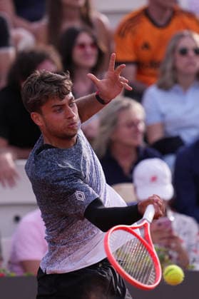 Flavio Cobolli (ITA) during the match between Flavio Cobolli (ITA) vs Terence Atmane (FRA) at the Italian Open in Rome, Saturday, May 9, 2026. (Alfredo Falcone LaPresse)  Copyright: xAlfredoxFalcone LaPressex