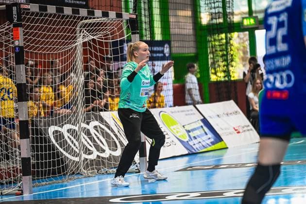 Szene mit Johanna Fossum (12; Union Neckarsulm) Szene mit Johanna Fossum (12; Sport-Union Neckarsulm) in der Ballei