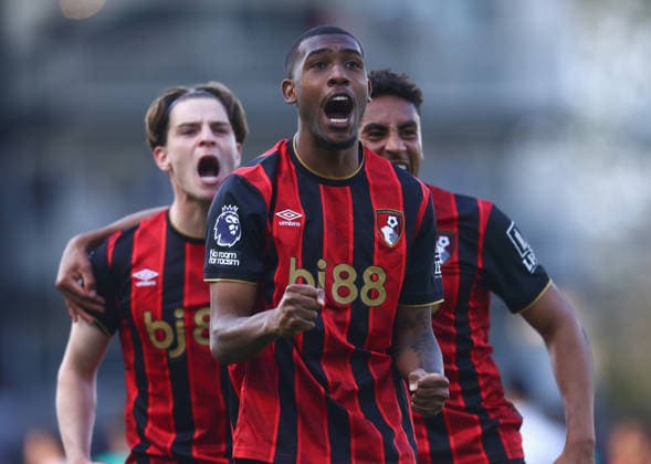 Fulham v Bournemouth, English Premier League, Craven Cottage, Craven Cottage, London, UK - 09 05 2026 Rayan of Bournemouth celebrates the 1-0 away win at Fulham at Craven Cottage London Craven Cottage London GBR, UK NEWSPAPERS OUT Copyright: xMarkxGreenwoodx