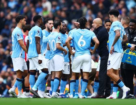 Manchester City manager Pep Guardiola issues instructions Manchester City v Brentford, Premier League, Football, Etihad Stadium, Manchester , UK - 09 May 2026Manchester Etihad Stadium United Kingdom EDITORIAL USE ONLY No use with unauthorised audio, video, data, fixture lists, club league logos or live services. Online in-match use limited to 120 images, no video emulation. No use in betting, games or single club league player publications. Copyright: xMattxWest Shutterstockx 16861722m