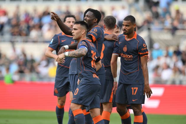 RECORD DATE NOT STATED 9th May 2026, Stadio Olimpico, Rome, Italy; Italian Serie A Football; Lazio versus Inter Milan; Inter& x2019;s players celebrate after the 0-2 goal AllShotLive