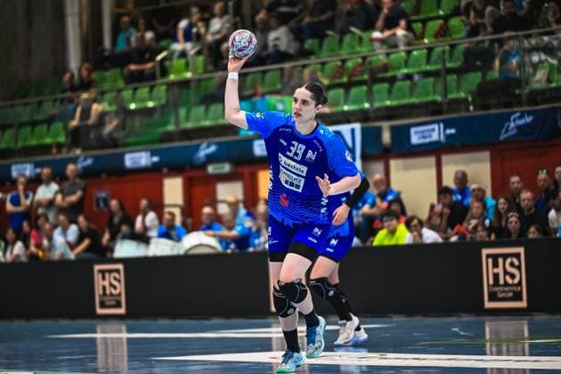 Szene mit Merle Albers (39; Union Neckarsulm) Szene mit Merle Albers (39; Sport-Union Neckarsulm)