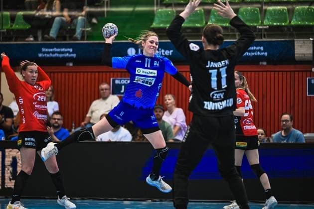 Szene mit Annefleur Bruggeman (11; Union Neckarsulm) Szene mit Annefleur Bruggeman (11; Sport-Union Neckarsulm)