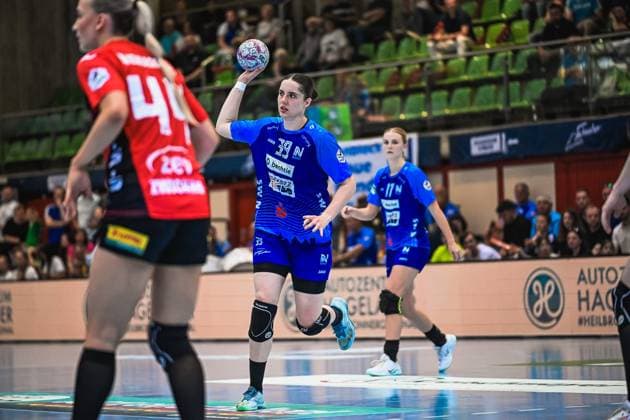 Szene mit Merle Albers (39; Union Neckarsulm) und Lynn Holtman (17; Sport-Union Neckarsulm) Szene mit Merle Albers (39; Sport-Union Neckarsulm) und Lynn Holtman (17; Sport-Union Neckarsulm)