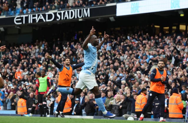 21.02.2026 Manchester City v Brentford, Premier League, Etihad Stadium, Manchester Times Photographer Bradley Ormesher. 09.05.2026 Manchester City v Brentford, Premier League, Etihad Stadium, Manchester Jeremy Doku of Manchester City scores and celebrates 1-0 Times Photographer Bradley Ormesher.  Copyright: xBradleyxOrmesherx NINTCHDBPICT001079404705