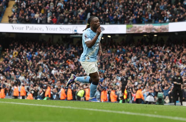 21.02.2026 Manchester City v Brentford, Premier League, Etihad Stadium, Manchester Times Photographer Bradley Ormesher. 09.05.2026 Manchester City v Brentford, Premier League, Etihad Stadium, Manchester Jeremy Doku of Manchester City scores and celebrates 1-0 Times Photographer Bradley Ormesher.  Copyright: xBradleyxOrmesherx NINTCHDBPICT001079404714