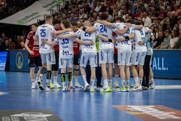 DAIKIN HBL: SG Flensburg-Handewitt vs TBV Lemgo Lippe; 09.05.26 Sportlergruß DAIKIN HBL: SG Flensburg-Handewitt vs TBV Lemgo Lippe, GP JOULE Arena am 09.05.26 Copyright: xBEAUTIFULxSPORTS MarioxM.xKobergx
