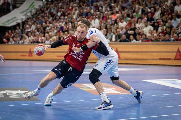 DAIKIN HBL: SG Flensburg-Handewitt vs TBV Lemgo Lippe; 09.05.26 Simon Pytlick (Nr.02, SG Flensburg-Handewitt) im Angriff DAIKIN HBL: SG Flensburg-Handewitt vs TBV Lemgo Lippe, GP JOULE Arena am 09.05.26 Copyright: xBEAUTIFULxSPORTS MarioxM.xKobergx