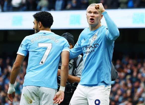 Erling Haaland of Manchester City celebrates scoring a goal to make it 2-0 Manchester City v Brentford, Premier League, Football, Etihad Stadium, Manchester , UK - 09 May 2026Manchester Etihad Stadium United Kingdom EDITORIAL USE ONLY No use with unauthorised audio, video, data, fixture lists, club league logos or live services. Online in-match use limited to 120 images, no video emulation. No use in betting, games or single club league player publications. Copyright: xMattxWest Shutterstockx 16861722ad