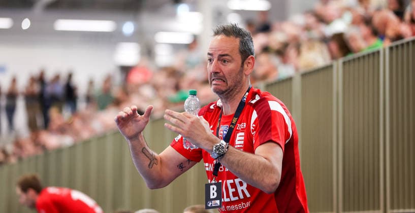 09.05.2026, Deutschland, Backnang, Handball 2. Bundesliga, HC Oppenweiler Backnang vs. SG BBM Bietigheim, BBM Trainer Iker Romero