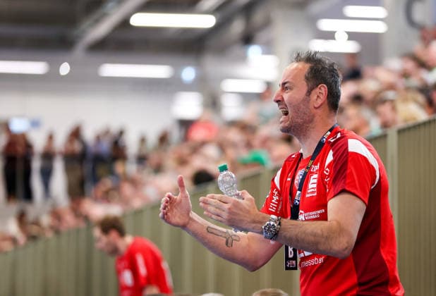 09.05.2026, Deutschland, Backnang, Handball 2. Bundesliga, HC Oppenweiler Backnang vs. SG BBM Bietigheim, BBM Trainer Iker Romero